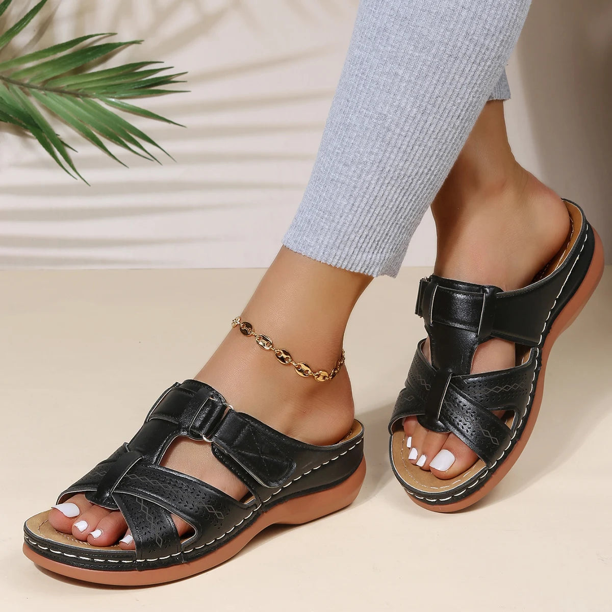 Orthopaedic Comfort - Orthopedic Open Toe Leather Sandals