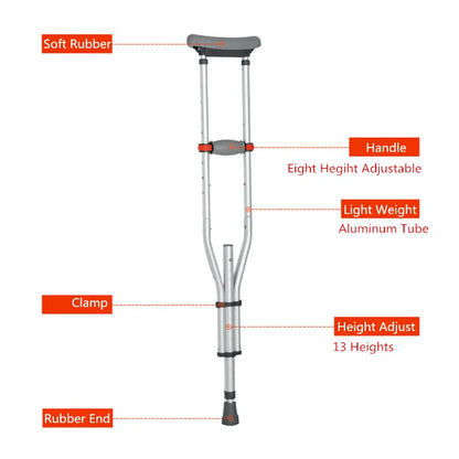 Medi-Crutch - Foldable Underarm Crutch