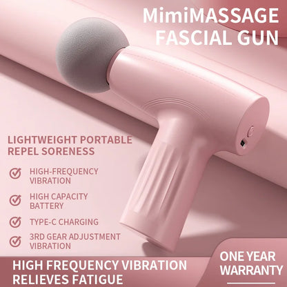 Muscle Mini Pink Massage Gun Deep Tissue Handheld Women's Massage Gun - Handheld Massager