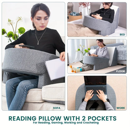 OrthoPro Reading Pillow - Arm Rest Lap Desk Bed/Couch Laptop Work Pillow