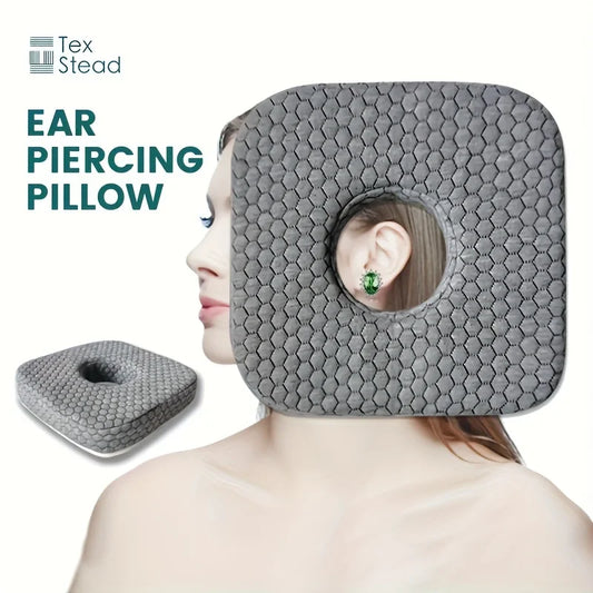 Ear Piercing Pillow for Side Sleepers - Ear Guard Pillow Headphone Pillow - 23X23X5cm