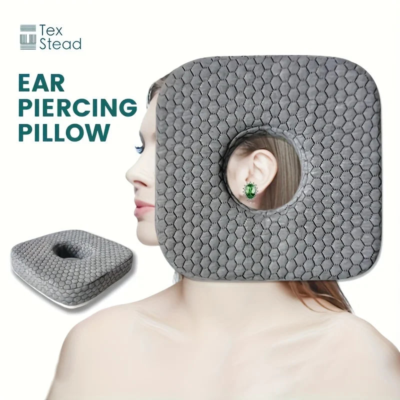 Ear Piercing Pillow for Side Sleepers - Ear Guard Pillow Headphone Pillow - 23X23X5cm