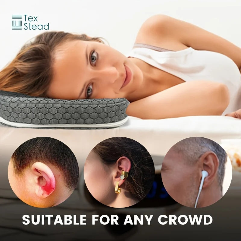 Ear Piercing Pillow for Side Sleepers - Ear Guard Pillow Headphone Pillow - 23X23X5cm