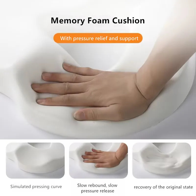 Memory Foam Bottom Pillow - Desk Chair Support Pillow Nursing Pillow