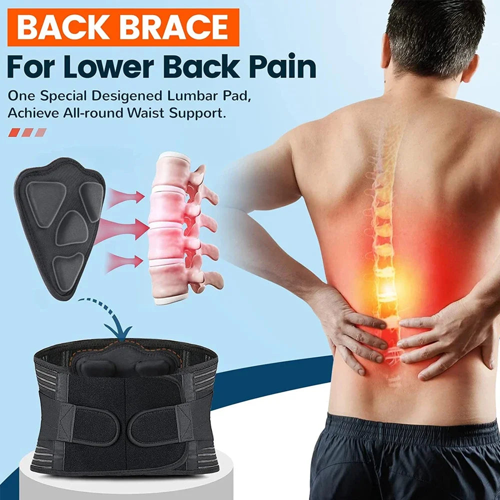 Back Brace for Lower Back Pain - Lumbar Support Waist Brace