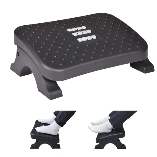 Under Desk Footrest + Massager - Ergonomic Foot Stool with Massage Roller