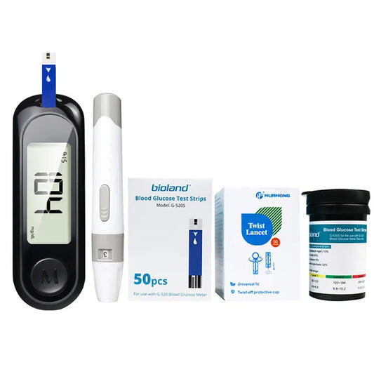 Blood Sugar Monitor - Blood Glucose Meter + 50 Test Strips - Diabetic blood monitor