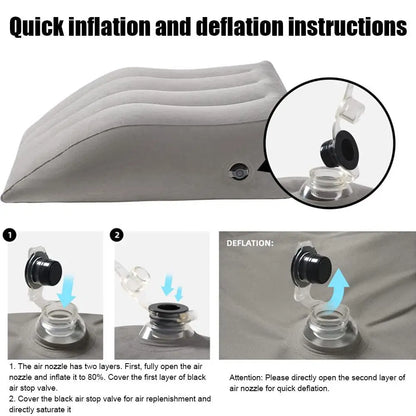 Inflatable Elevation Wedge Pillow - Leg Support Pillow Elevation Cushion