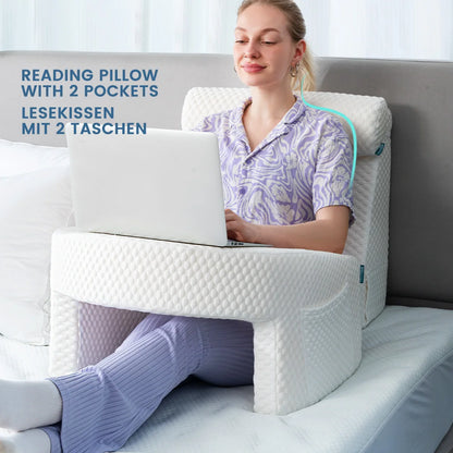 OrthoPro Reading Pillow - Arm Rest Lap Desk Bed/Couch Laptop Work Pillow