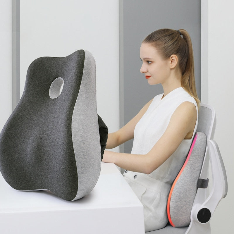 Office Chair Seat Support and Waist Pillow