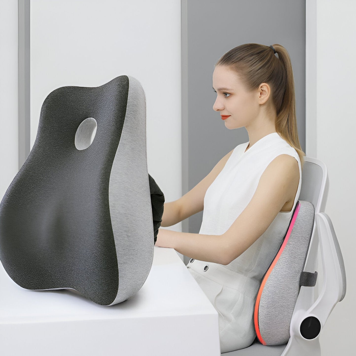 Office Chair Seat Support and Waist Pillow