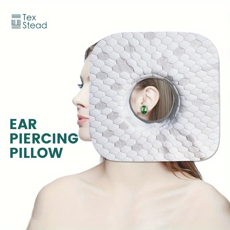 Ear Piercing Pillow for Side Sleepers - Ear Guard Pillow Headphone Pillow - 23X23X5cm