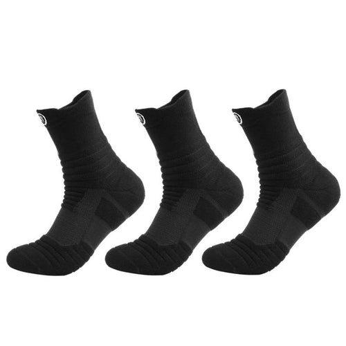 Black Non-Slip Healthcare Worker Breathable Ankle Socks - 3 Pairs