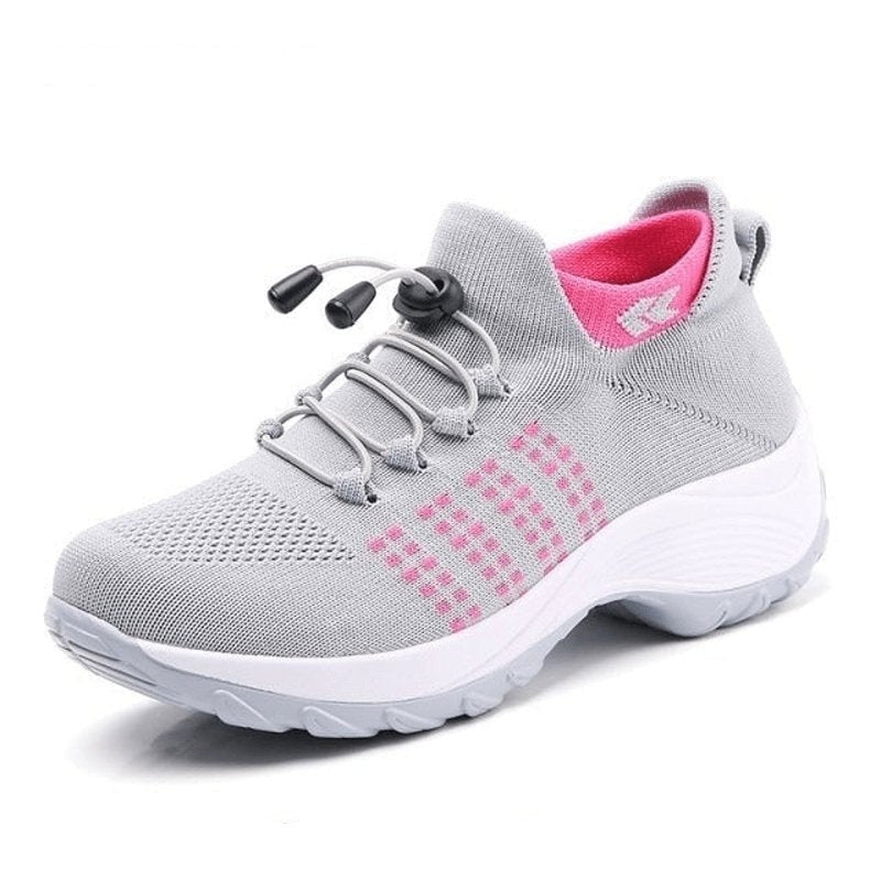 Orthopaedic Stretch Cushion Shoes - Gray Pink