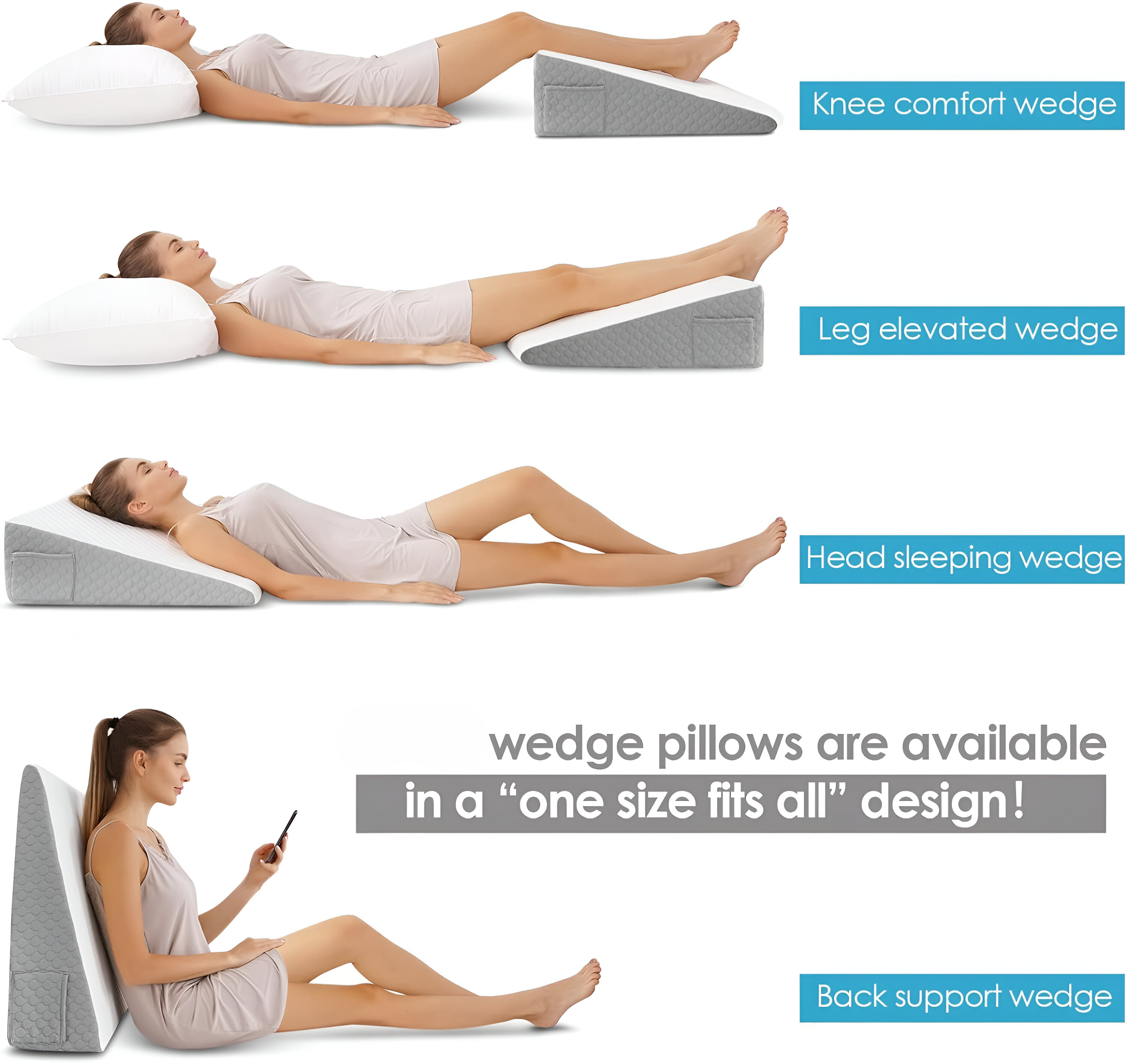 Wedge Pillow for Sleeping Bed